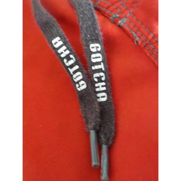 Vintage Gotcha Red Surf Swim Board Shorts Men Size 36 Skull Angel Print - Picture 7 of 13